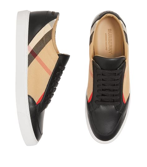 burberry leather and house check sneakers fakes|burberry shoes labels.